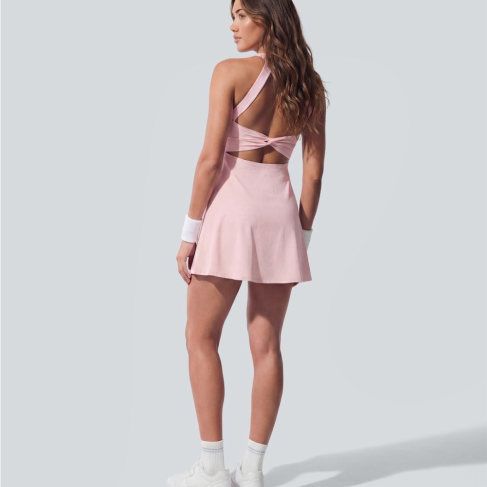 Halara SoftlyZero Backless Twisted Cool Touch Active Dress-Easy Peezy - Picture 9 of 11